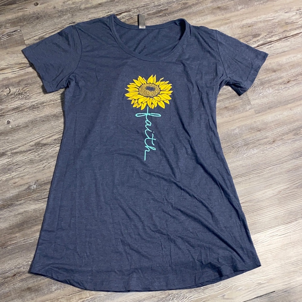 EUC INSTANT MESSAGE Christian FAITH Sunflower Nightgown 2XL